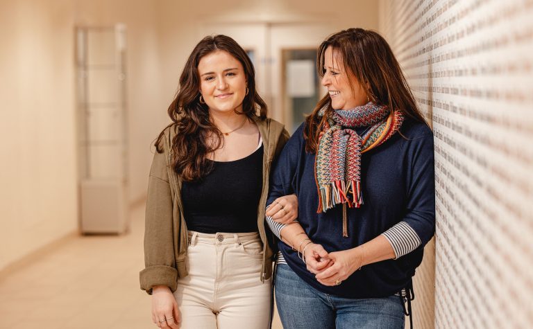 Rose and her mum Alison milestones