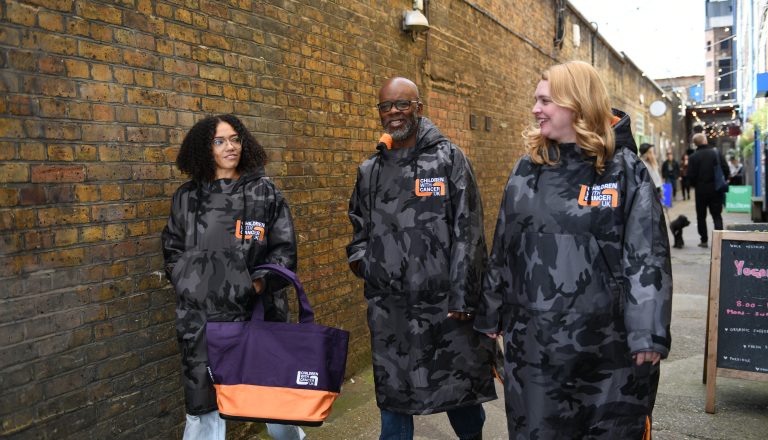 kitbrix bag and poncho being modelled